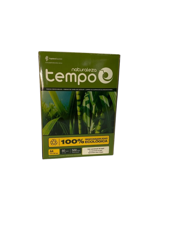 Resma papel Ecologico A4 80 Grs (Caja x5) TEMPO